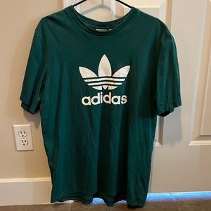 Adidas Green Vintage Logo Tee L